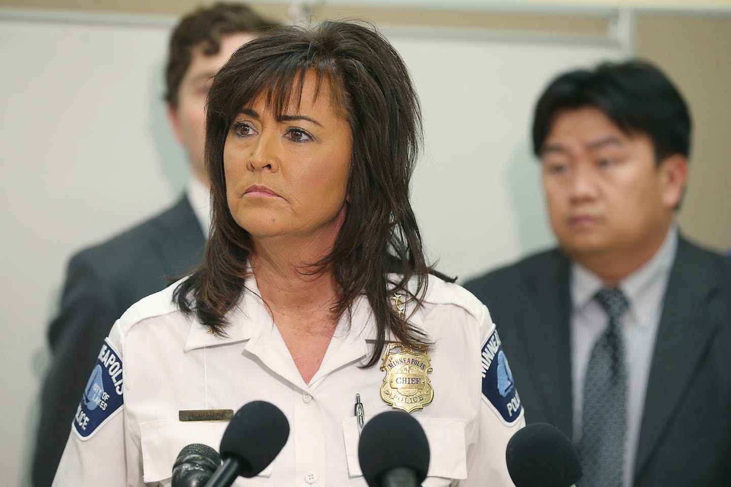 Minneapolis Police Chief Janee Harteau has been out of town during and after the high-profile fatal police shooting of Justine Damond. She's pictured in 2016.