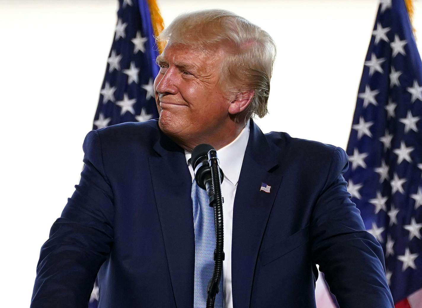 President Donald Trump speaks to a crowd of supporters at the Yuma International Airport Tuesday, Aug. 18, 2020, in Yuma, Ariz. (AP Photo/Matt York)