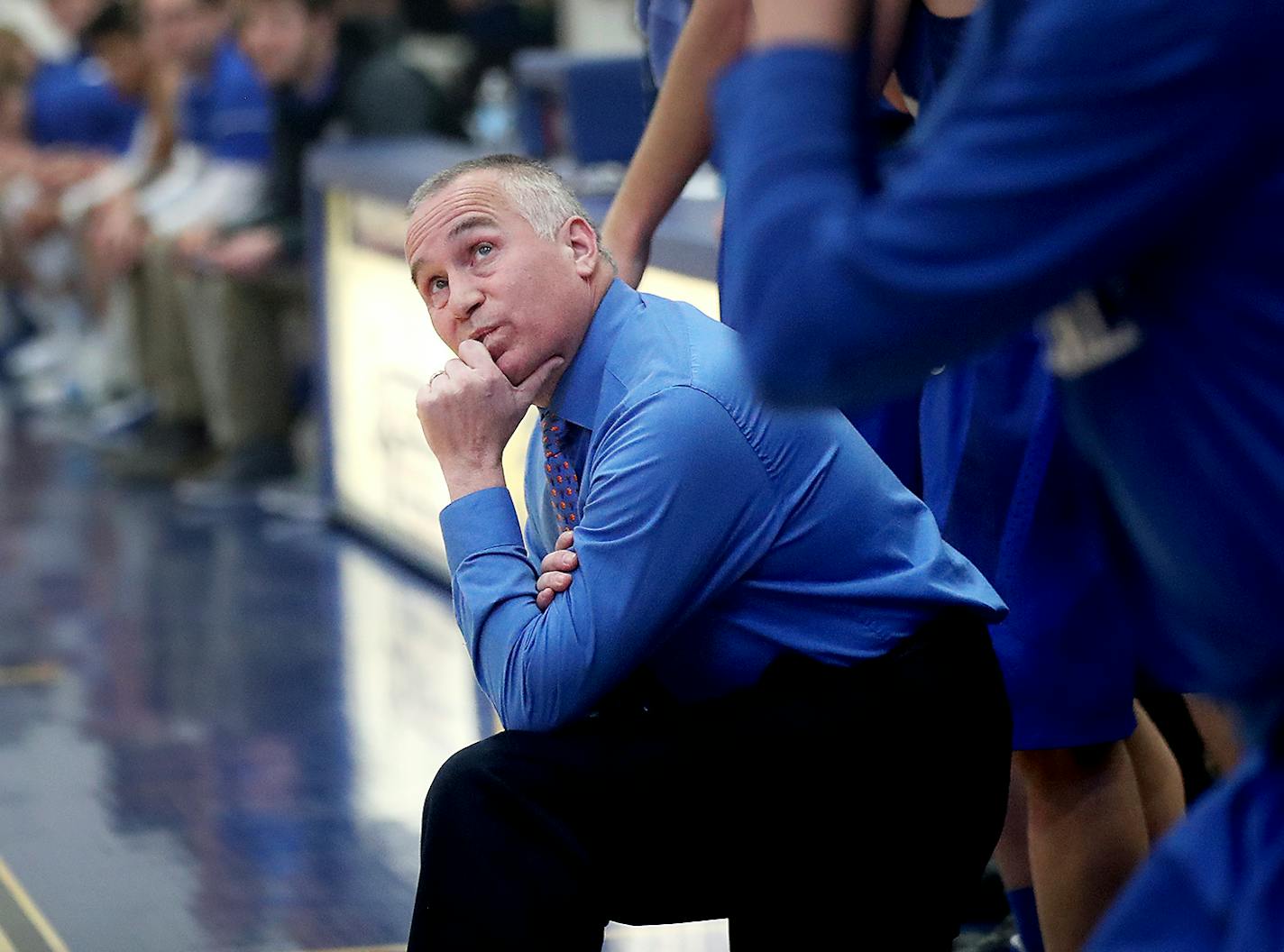 During their game against Sartell High, Brainerd High boys basketball coach Scott Stanfield looks up at the scoreboard. Brainerd beat Sartell 66-56.] DAVID JOLES &#x2022; david.joles@startribune.com When the Brainerd boys' basketball coach decided to resign at the end of the season because of hostile parents, his athletic director took it personally. He and others in his profession talk about what can be done to slay perhaps the biggest problem facing high school sports.