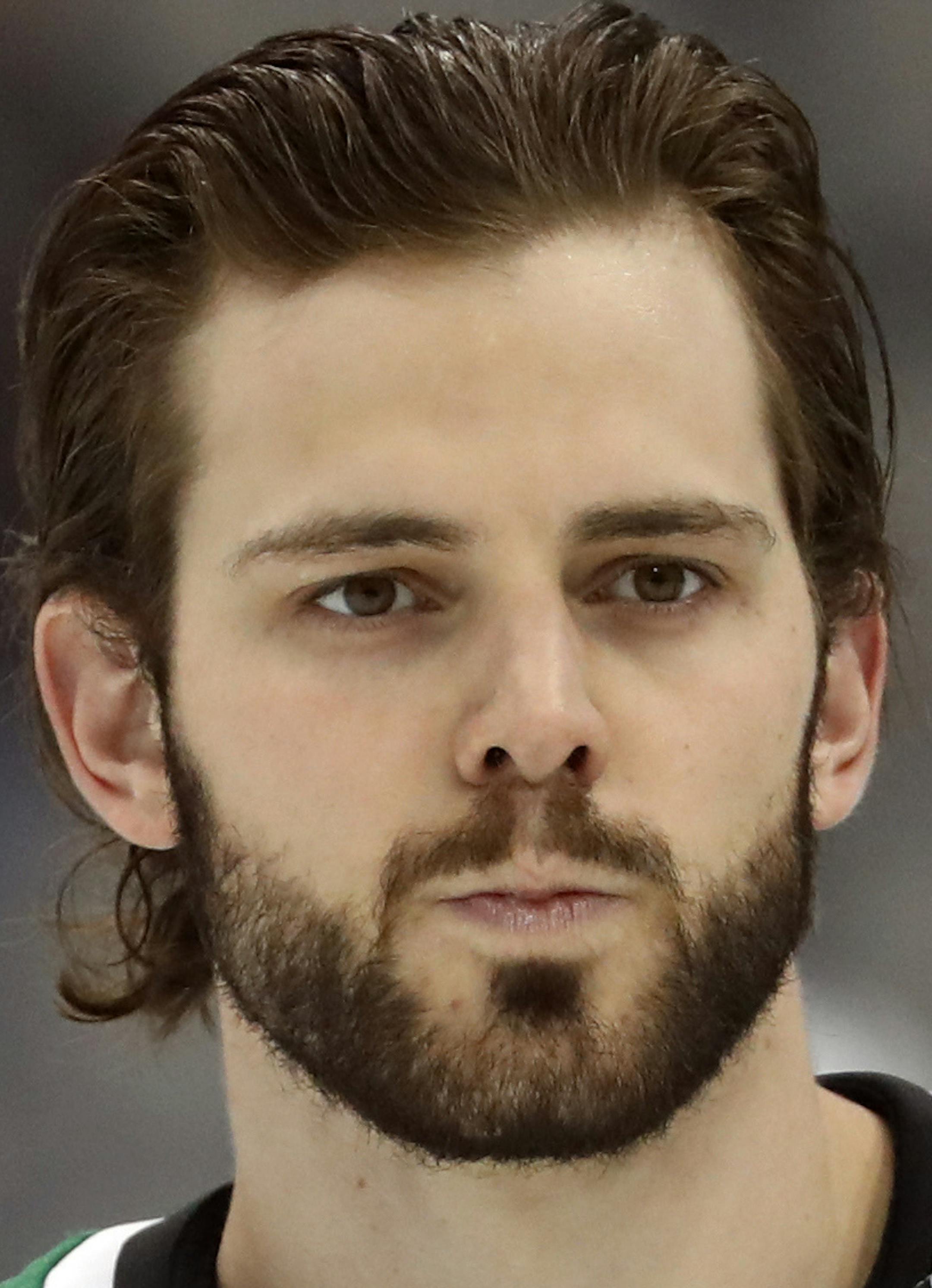 Dallas Stars center Tyler Seguin (91) participates in warmups before an NHL hockey game against the St. Louis Blues in Dallas, Thursday, Feb. 21, 2019. (AP Photo/Tony Gutierrez) ORG XMIT: OTKTG133