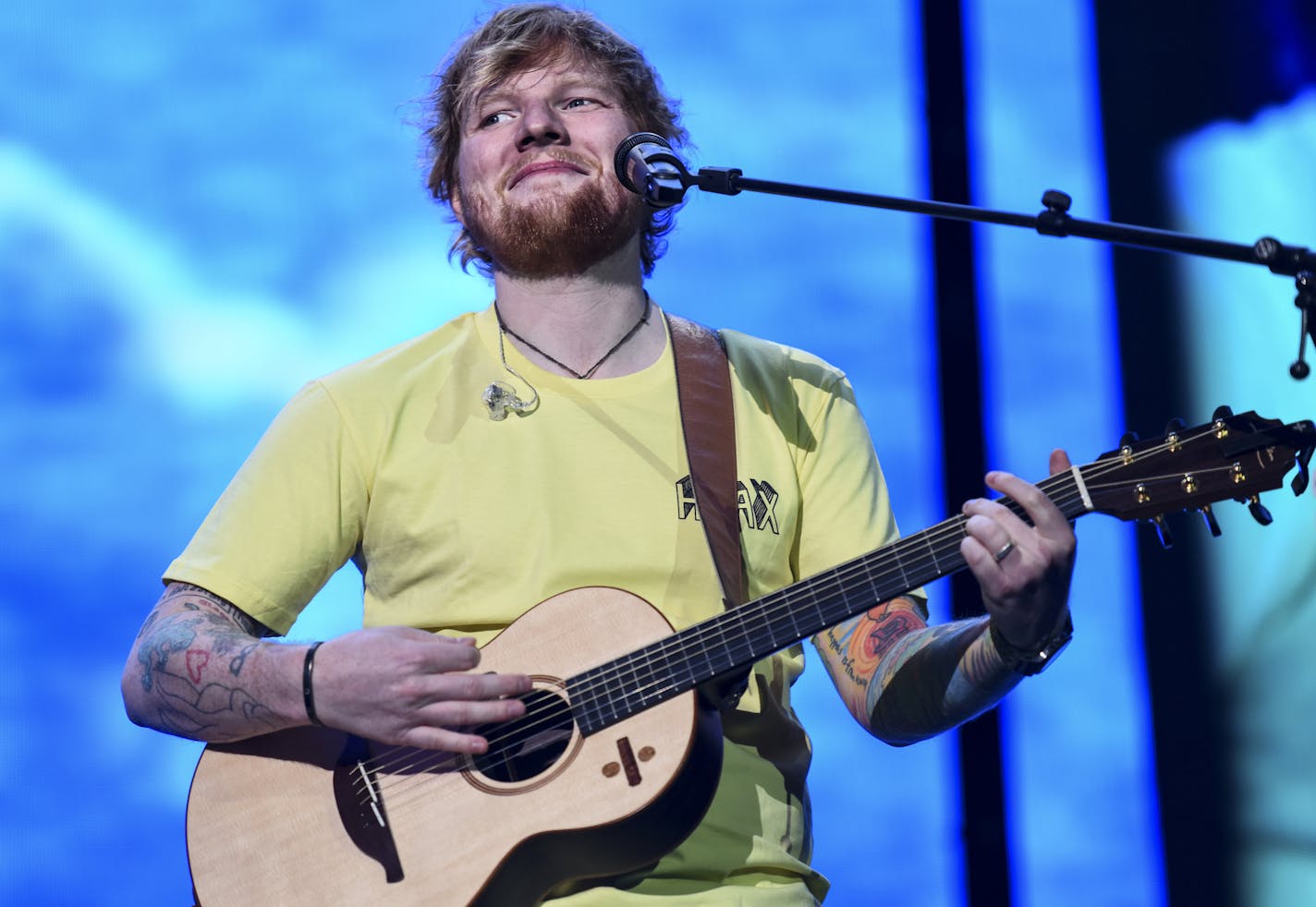 Ed Sheeran performed Saturday, Oct. 21, 2018 at US Bank Stadium in Minneapolis, Minn. ] AARON LAVINSKY &#xef; aaron.lavinsky@startribune.com Ed Sheeran performed Saturday, Oct. 21, 2018 at US Bank Stadium in Minneapolis, Minn.