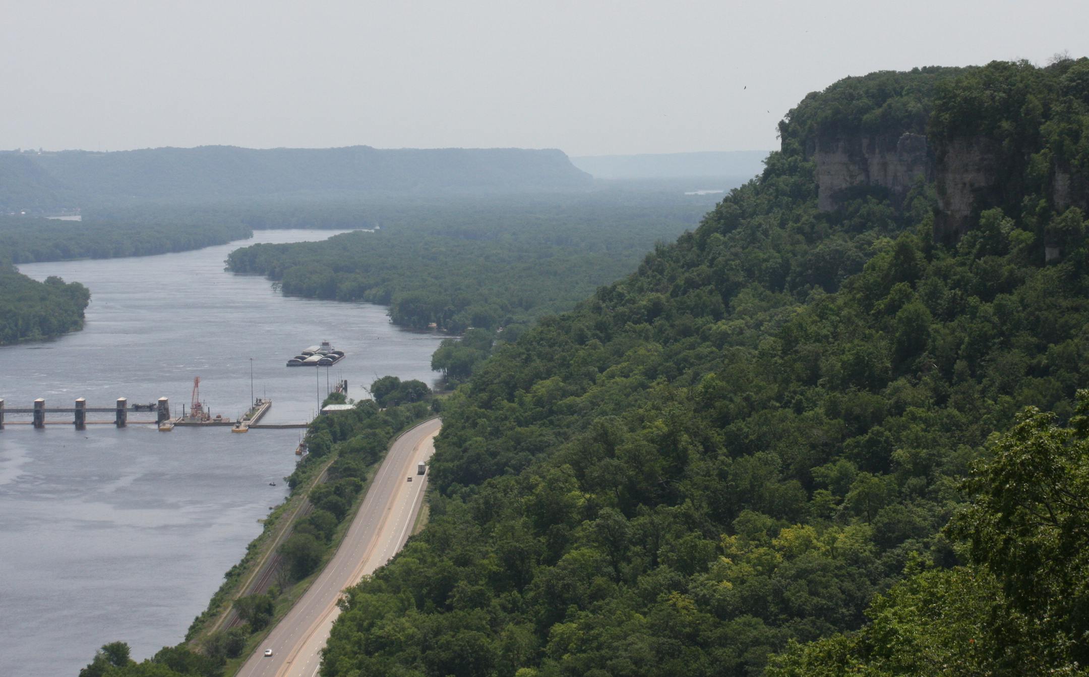 Views at John A. Latsch State Park of the Mississippi River Valley.