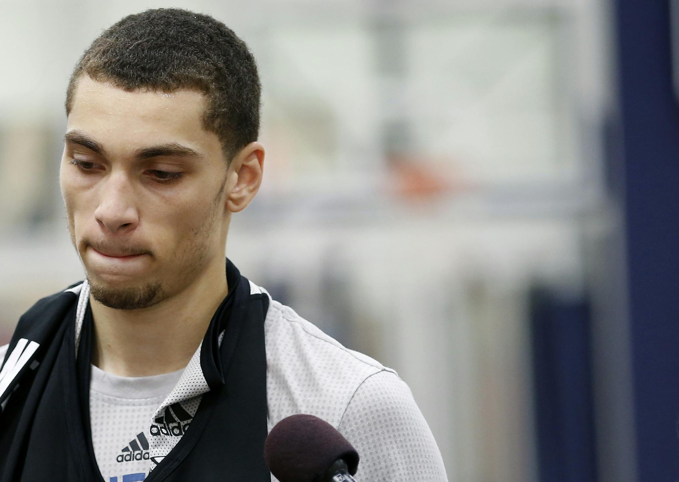 Minnesota Timberwolves Zach LaVine spoke to the media about Flip Saunders after practice on Monday.