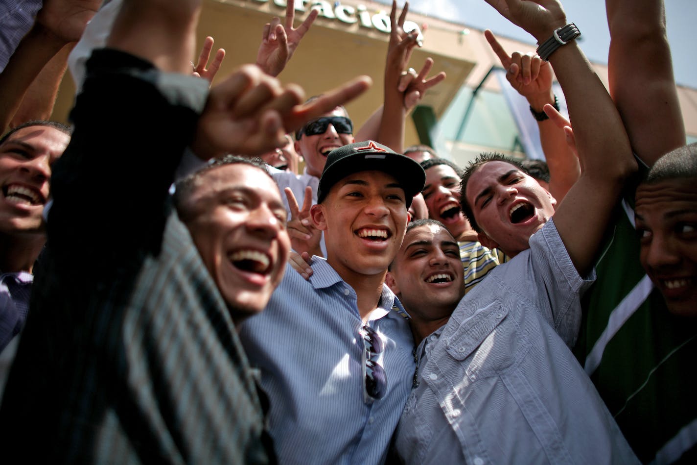 Carlos Correa, center, was selected No. 1 overall by the Astros in 2012 and signed for less than the recommended figure and they used the savings to give their second pick extra money.