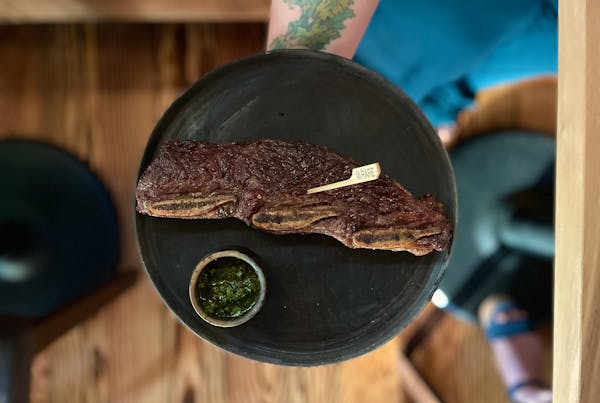 An Argentinean short rib cut of beef inside Porzana.