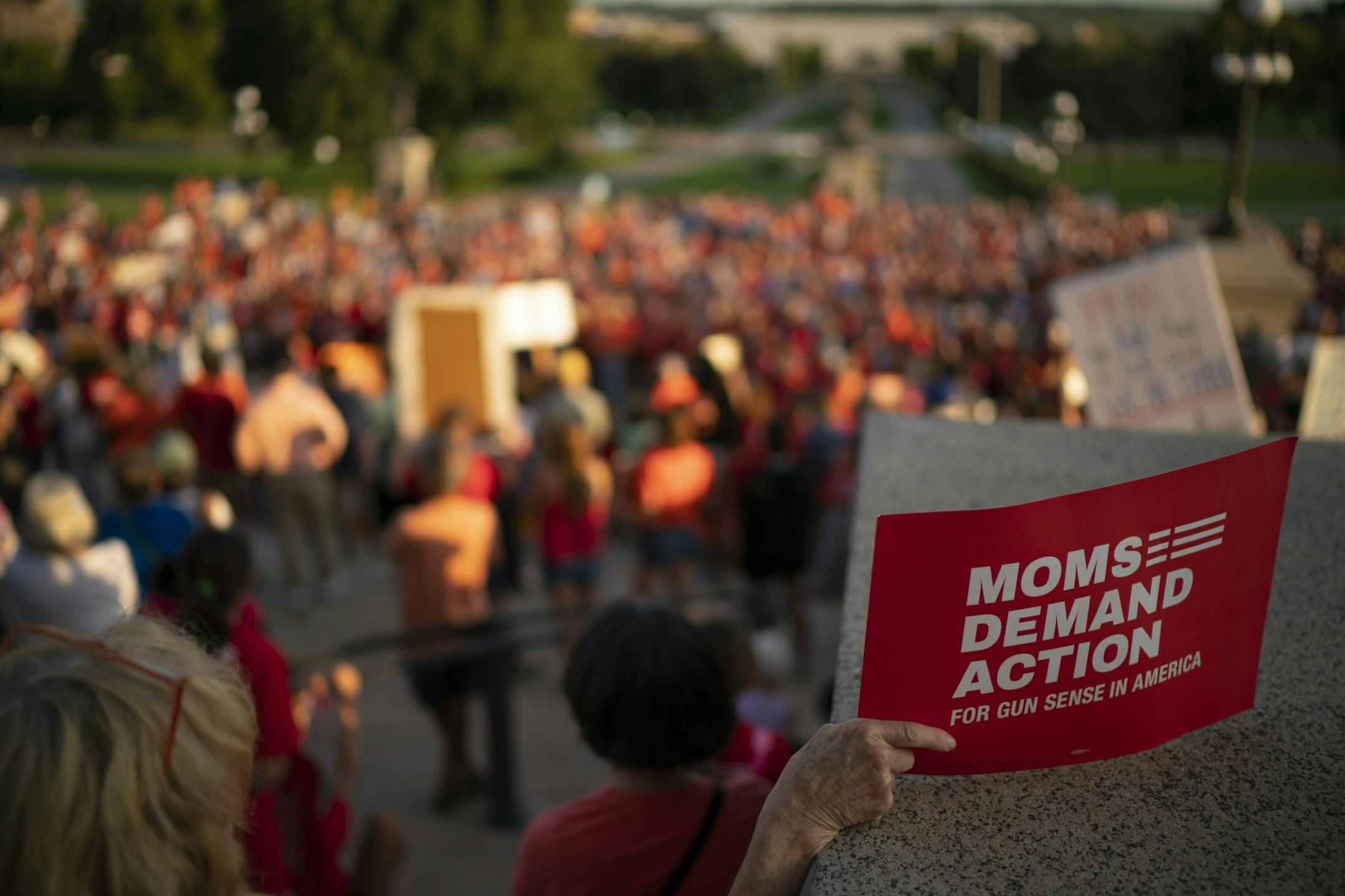 Signs and orange T-shirts were plentiful at the rally. It featured emotional speeches by Gov. Tim Walz and U.S. Rep. Dean Phillips, D-Minn., among others.