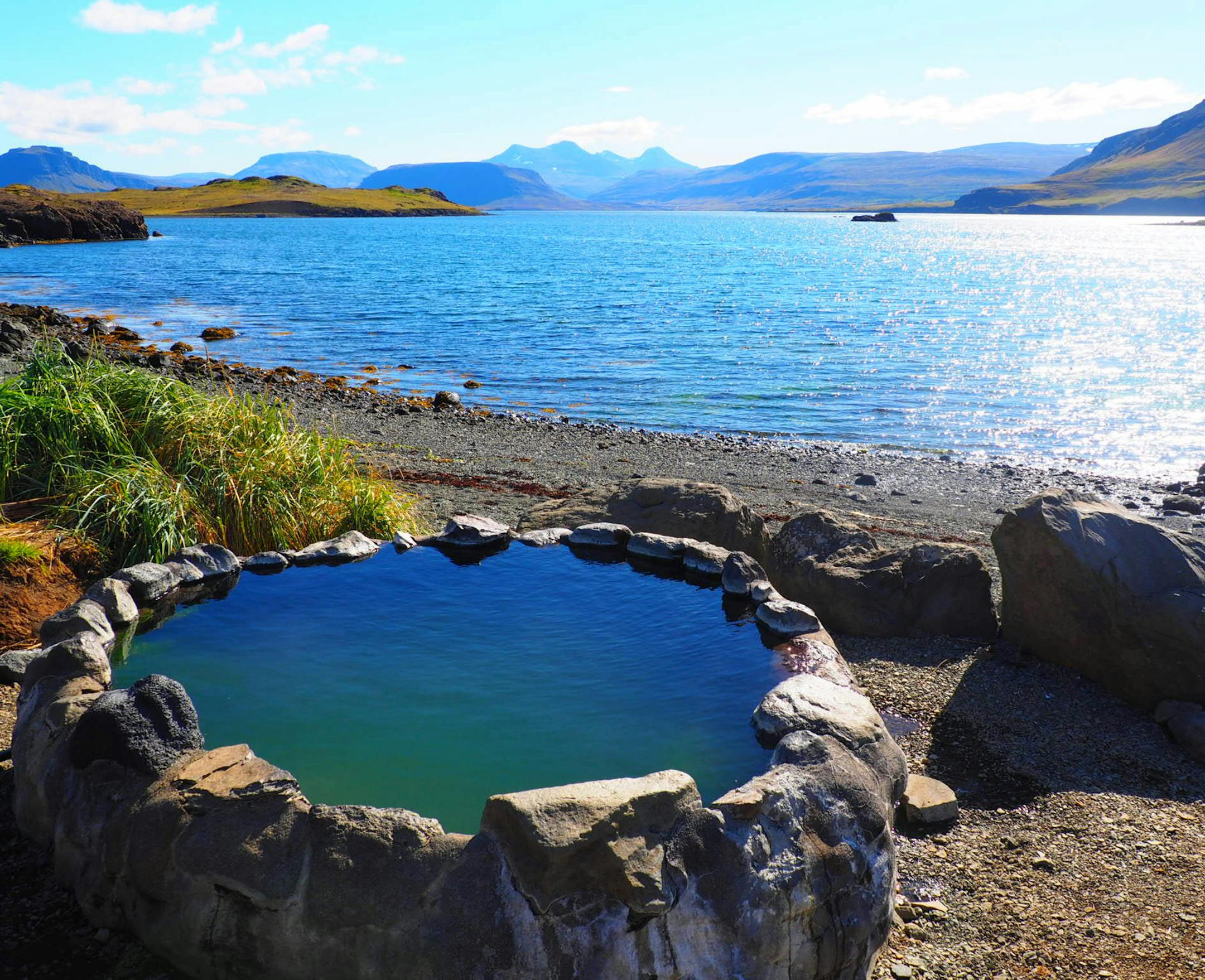 The Hvalfjardarlaug geothermal pool in Iceland.(Jenn Harris/Los Angeles Times/TNS) ORG XMIT: 1196395