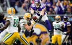Harrison Smith (22) broke up a pass intended for Jordy Nelson (87) in the fourth quarter.
