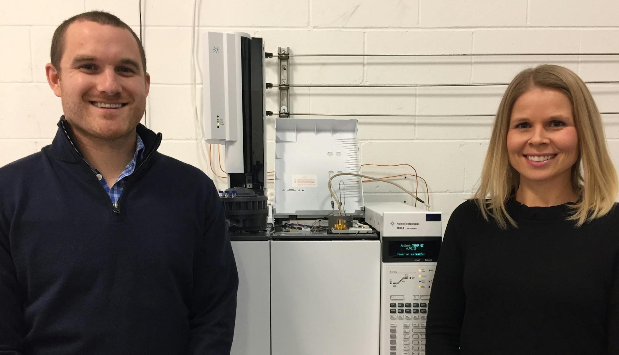 Activated Research Co. CEO Andrew Jones and Kim Herzog, director of strategy and market development, with the Polyarc system that has been recognized with awards for innovation and economy as it also gains sales.
