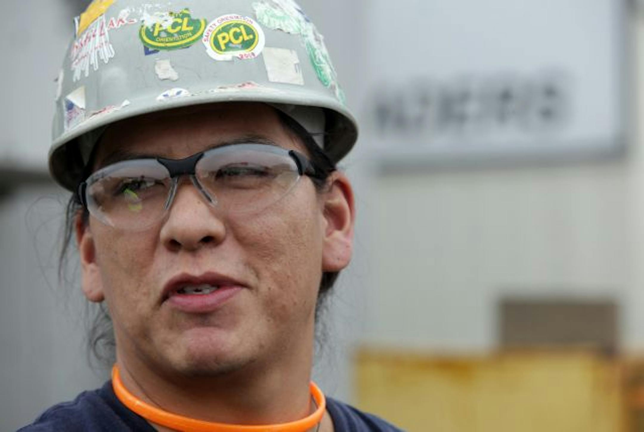 Llouis Flammond, of South Dakota, works as a carpenter for PCL.