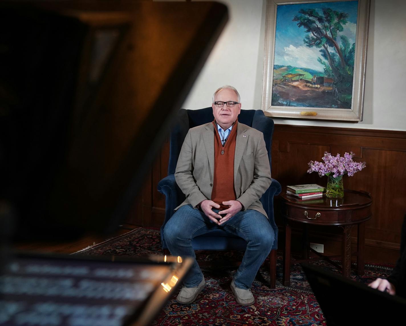 Minnesota Gov. Tim Walz delivered his delayed State of the State address over YouTube from his residence on Sunday.