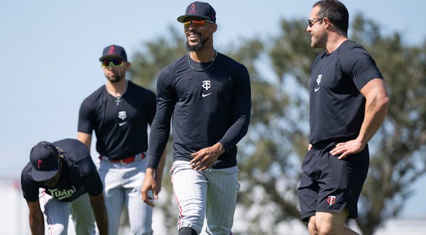 Byron Buxton has been working out mostly behind the scenes at spring training in Fort Myers, Fla. with the Twins.