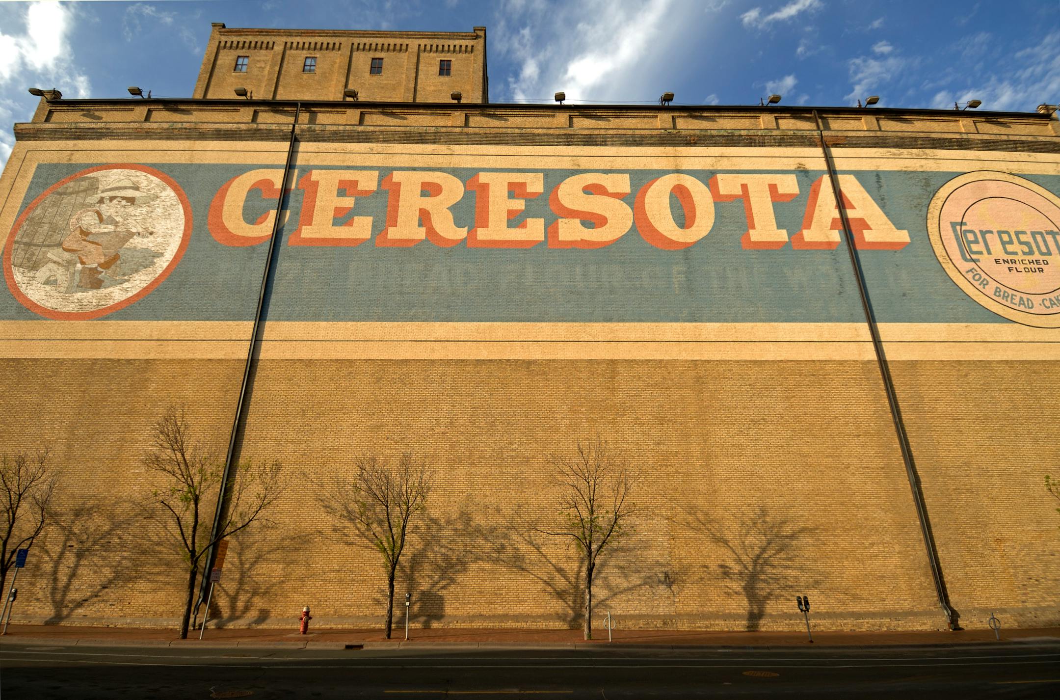 In this file photo, the historic Ceresota Building's massive mural spans its south side.