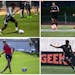 Minnesotans (clockwise from top left) Herbert Endeley, Rory O’Driscoll, Emmanuel Iwe and Xavier Zengue are training with MLS teams.