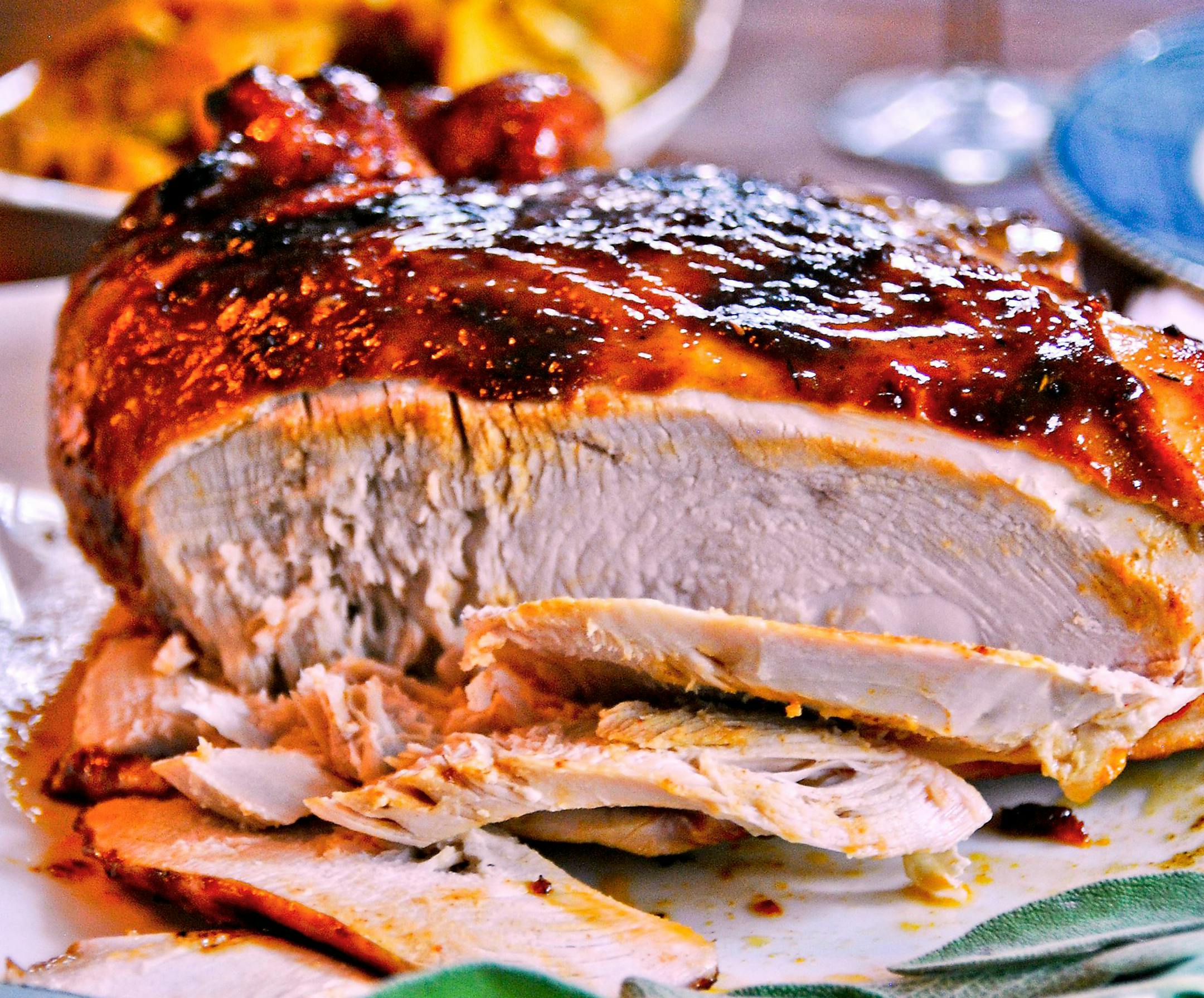 Maple Syrup-Glazed Turkey Breast.