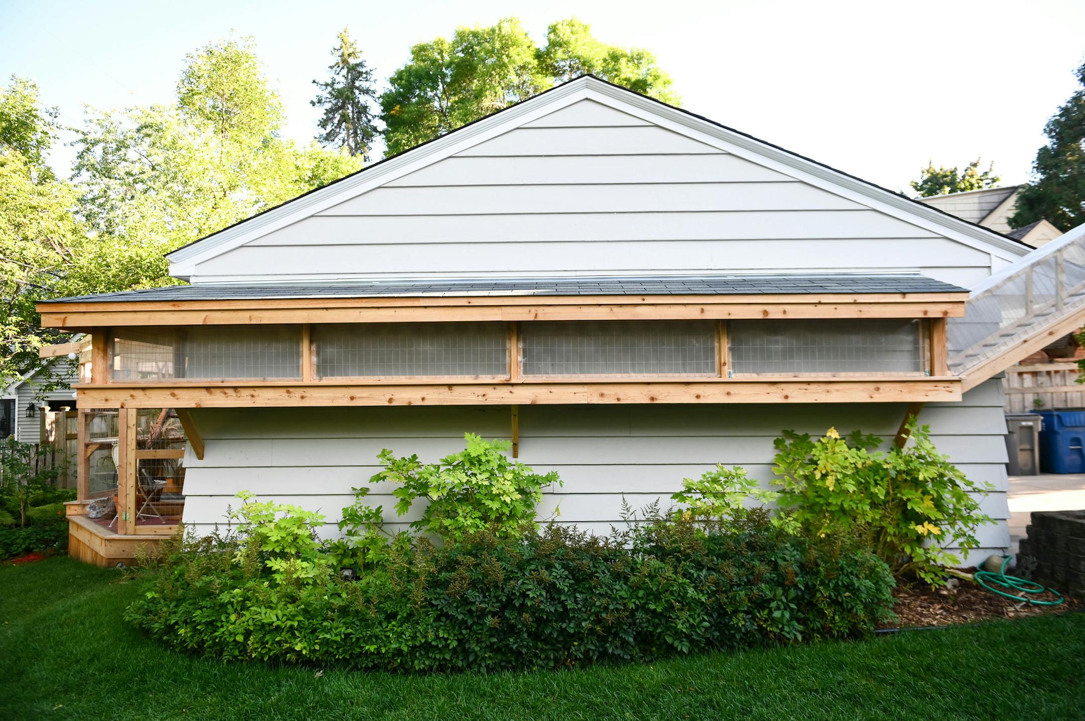 Building a "catio" is a good way to give cats outdoor time.