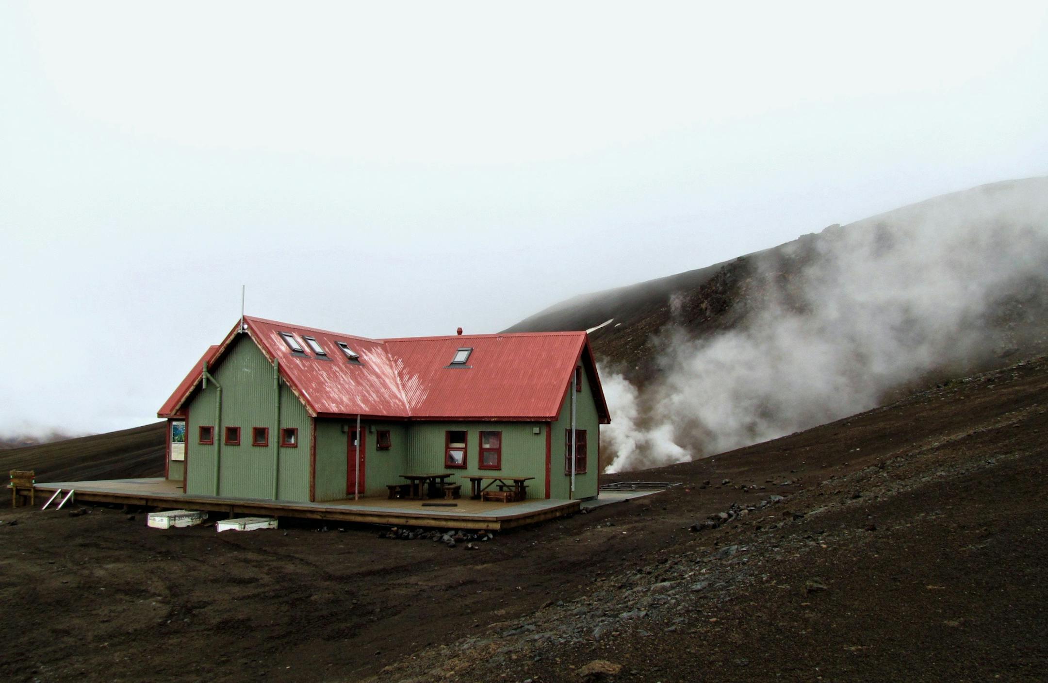 Hikers on the Laugavegur Trail can camp or stay in huts like this one at Hrafntinnusker.
Photo by Melanie Radzicki McManus * Special to the Star Tribune