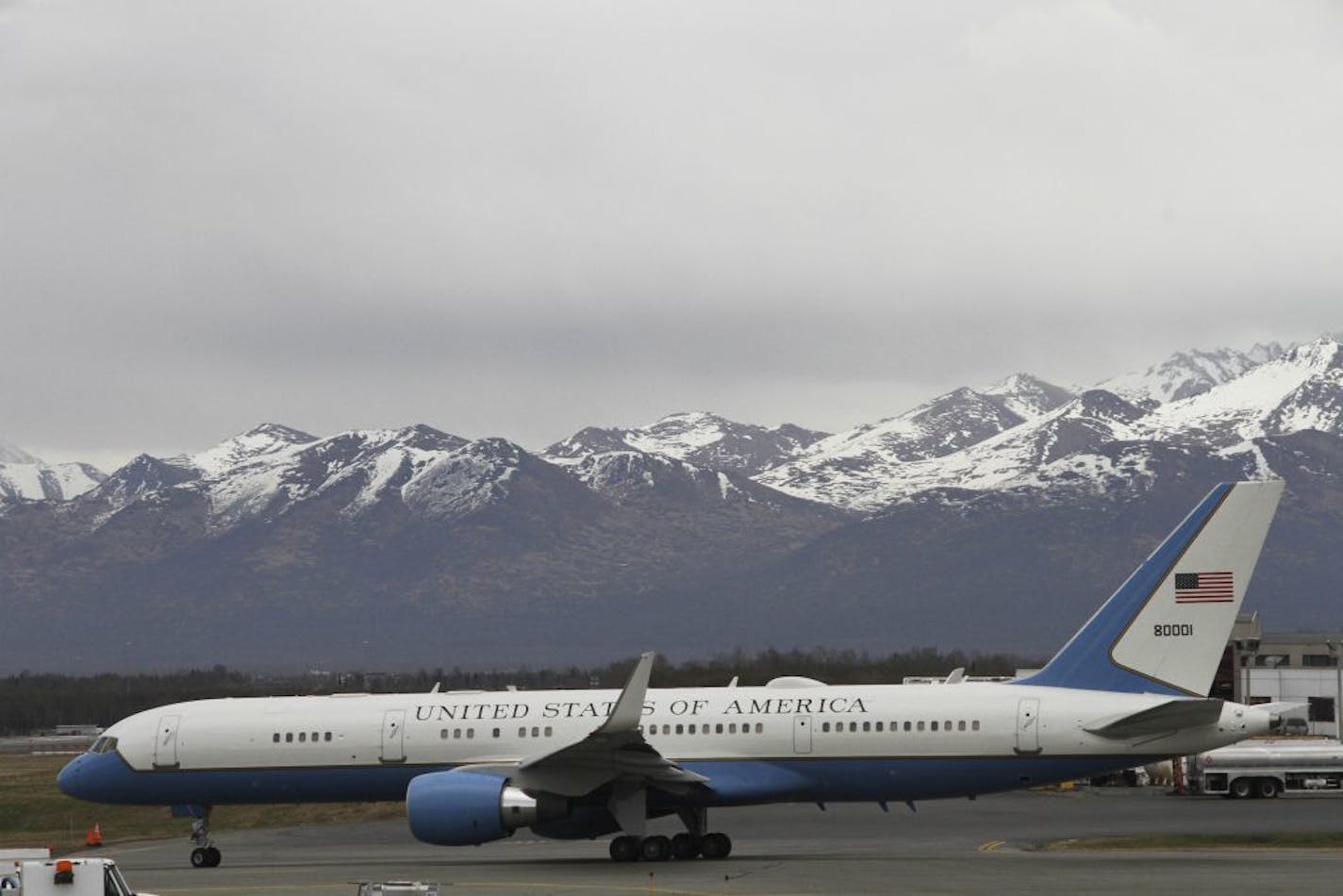 A U.S. government plane with Secretary of State Mike Pompeo aboard taxis to the runway to leave Ted Stevens Anchorage International Airport, Wednesday, May 9, 2018, in Anchorage, Alaska. Freed after more than a year in prison, three Americans flew homeward from North Korea late Tuesday toward a big middle-of-the-night celebration featuring President Donald Trump - the latest sign of improving relations between longtime adversaries in the buildup to a historic summit between Trump and North Korea