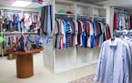 Clothes remain for people to pick out in the clothing room of Catholic Charities, on Monday, June 18, 2018, in Chicago. In addition to this there are 