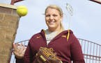 Gophers softball player Sara Groenewegen posed for a picture outside Jane Sage Cowles Stadium at the University of Minnesota in Minneapolis, Minn., on