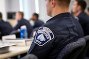 Minneapolis police recruits listened as J. Scott Hill, chief Investigator for Montgomery Alabma’s humane officer division, talked about how to know 