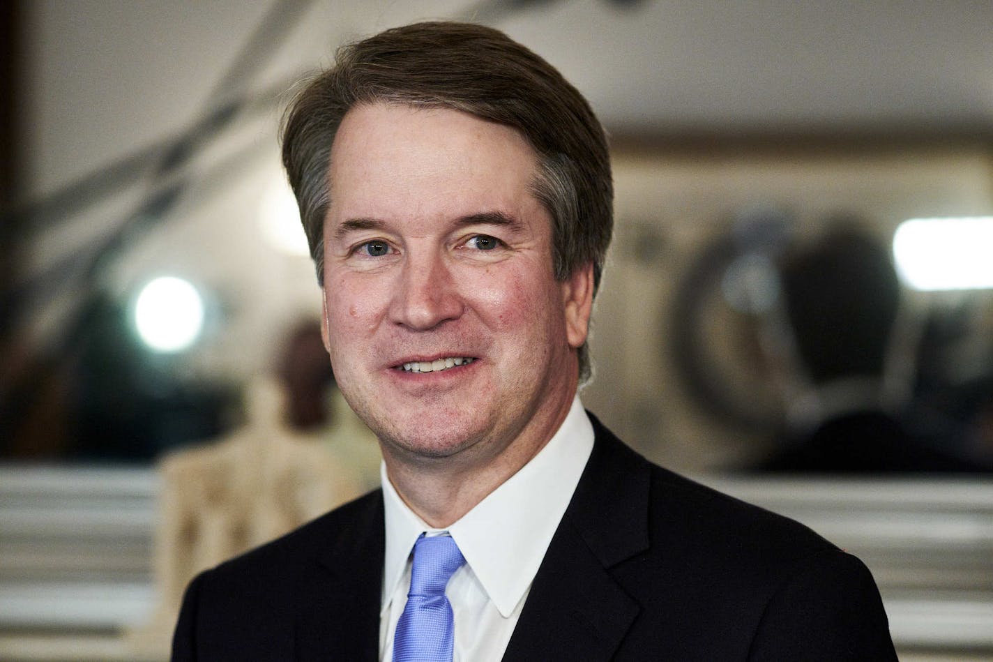 Brett Kavanaugh, President Donald Trump&#xed;s nominee to the Supreme Court, during a meeting with Sen. Shelley Moore Capito (R-W.Va.) in the Russell Senate Office Building g on Capitol Hill, in Washington, July 12, 2018. (T.J. Kirkpatrick/The New York Times)