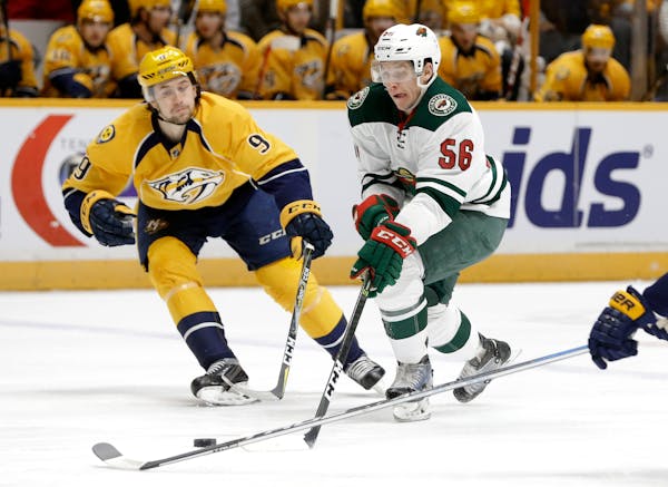 Wild center Erik Haula, who has missed three games because of a lower-body injury, is expected to travel to Nashville and participate in the team's mo