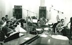 The Wrecking Crew — a group of studio musicians who recorded some of the top music in the 1960s and '70s — at work during a recording session in L
