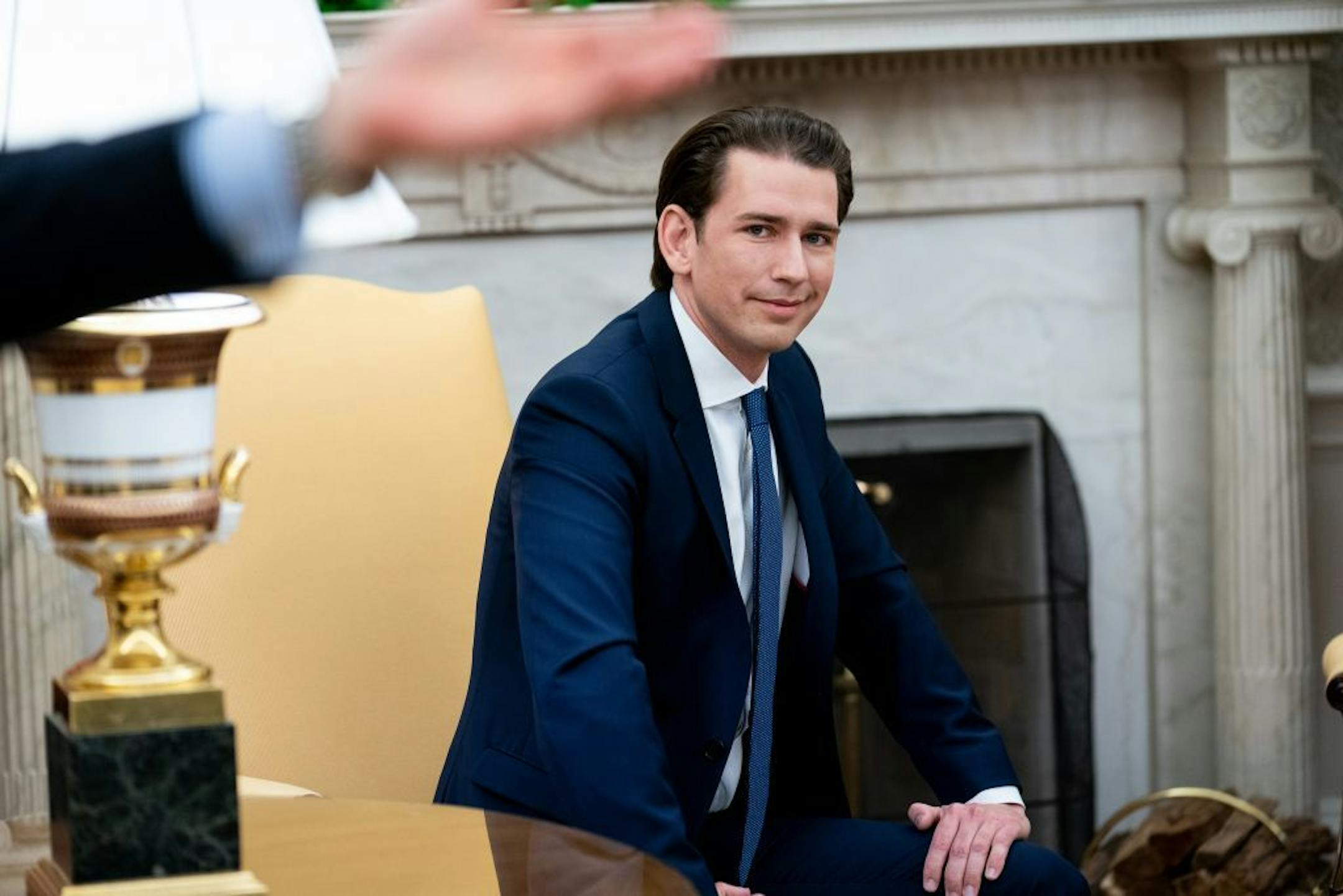 Then Chancellor Sebastian Kurz of Austria meets with President Donald Trump at the White House in Washington, Feb. 20, 2019. On Sept. 29, Kurz won a snap election he called four months ago after his government collapsed because of a scandal engulfing his far-right coalition partner — the result of the vote raised the question of whether he would need to team up again with the far right to form a government, or would shift to the left.
