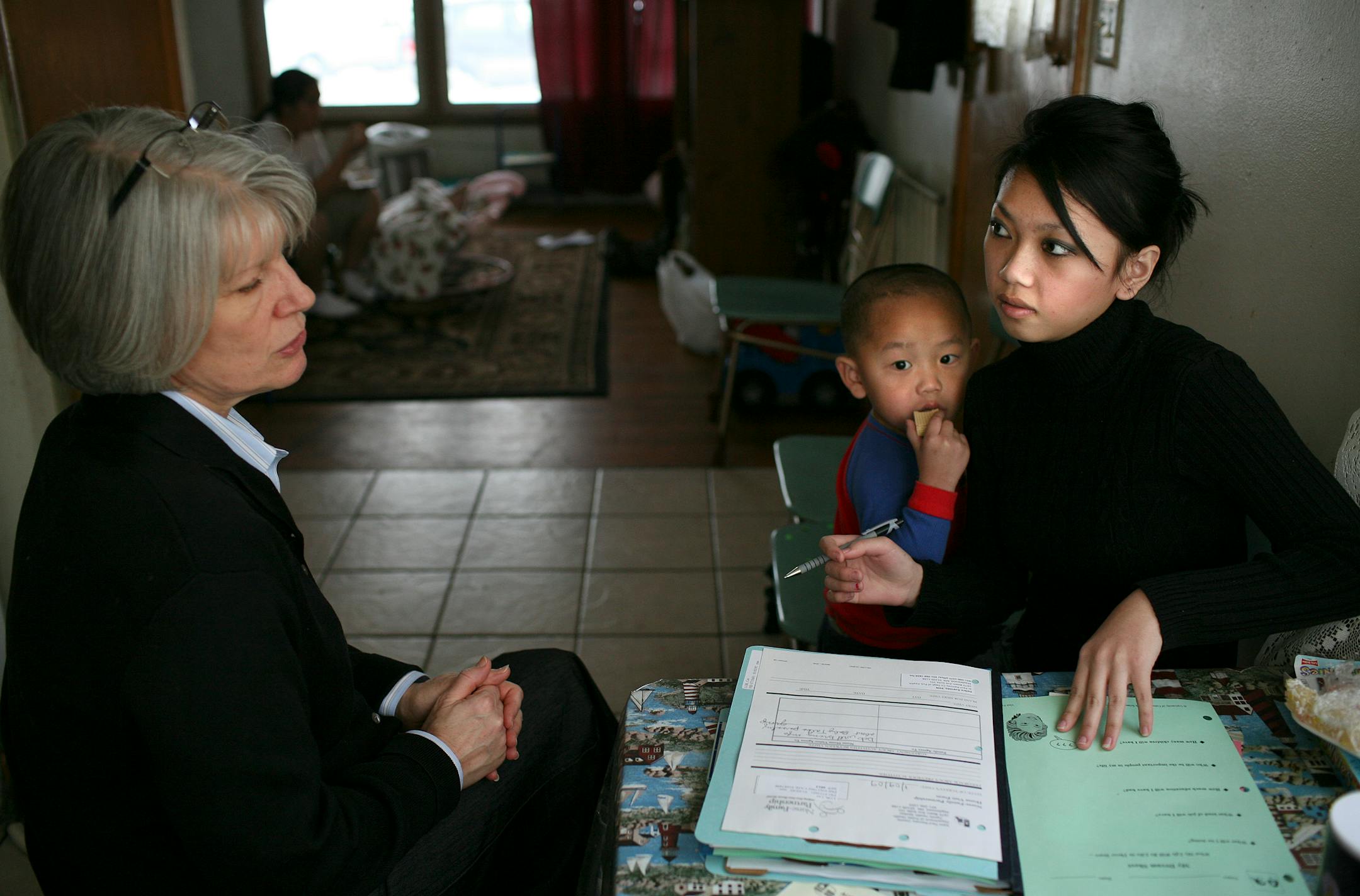 As part of the program, low-income, first-time moms like Cee Lor will be visited from the time of their pregnancy until their babies are 2 by Avenido and other public health nurses. With Lor is her nephew Austin Lor.