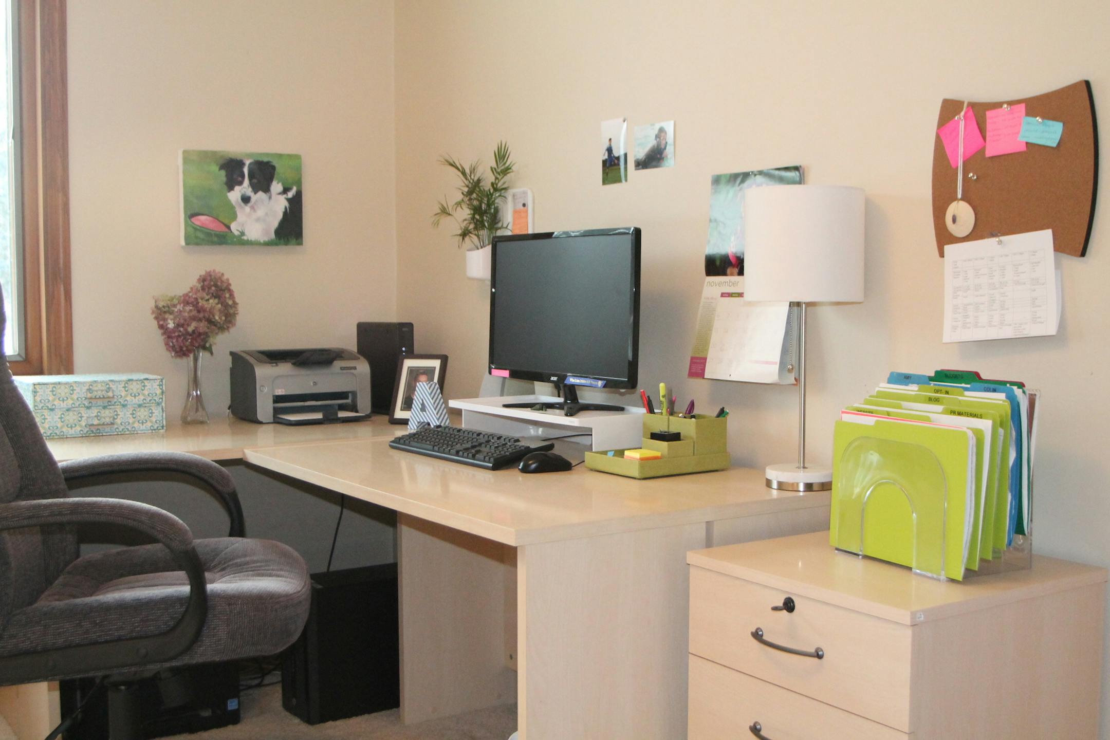 Here's an office after being organized by Details Organizing It All.