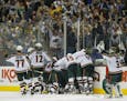 ST. PAUL - 4/21/03 - The Wild beat the Colorado Avalanche were tied 3 - 2 in overtime to force a seventh game in their NHL playoff series Monday night