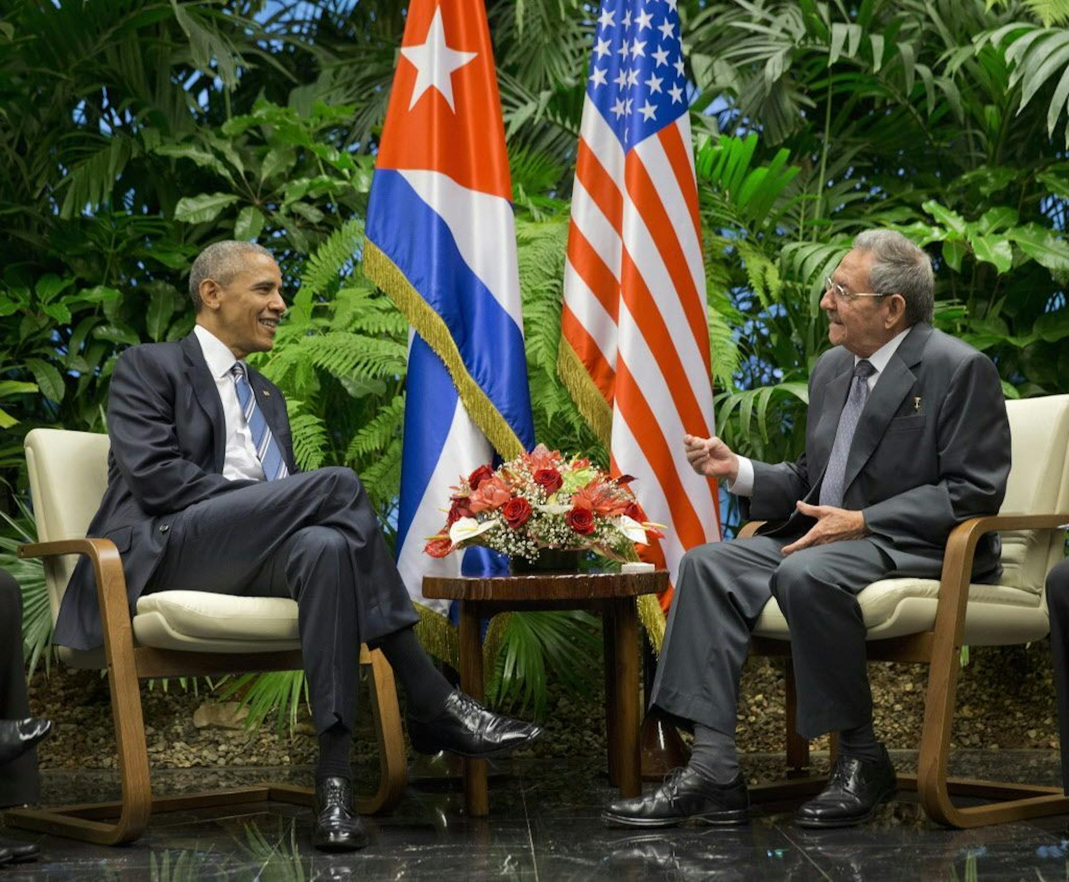 President Barack Obama meets with Cuban President Raul Castro at the Palace of the Revolution, Monday, March 21, 2016 in Havana, Cuba.