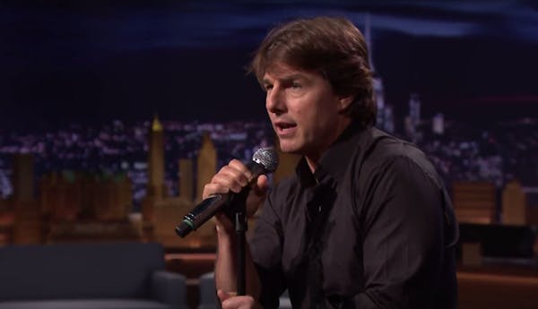 Tom Cruise lip-synced to "Paradise by the Dashboard Light" on the "Tonight Show" as part of the promotion for the new "Mission: Impossible" movie.