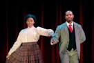 Ragtime actors David L. Murray, Jr., and Traci Allen Shannon act out a scene during a dress rehearsal of "Ragtime."