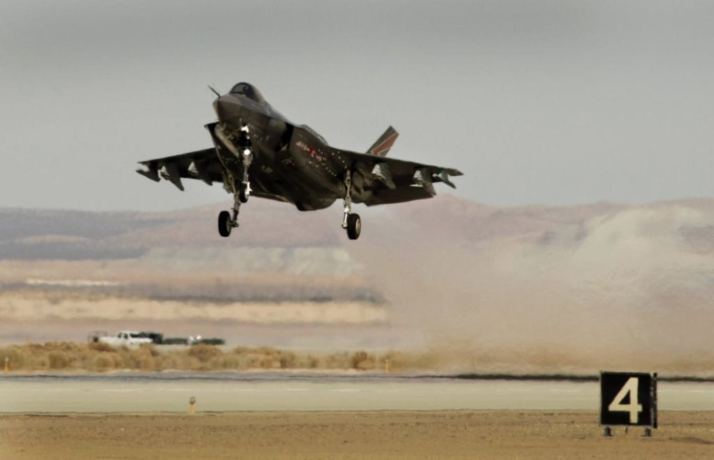 The Lockheed Martin F-35 Lightning II lifts off during testing at Edwards Air Force Base on March 19, 2013. The Air Force has begun to look at whether there's increased risk for prostate cancer among its fighter pilots.