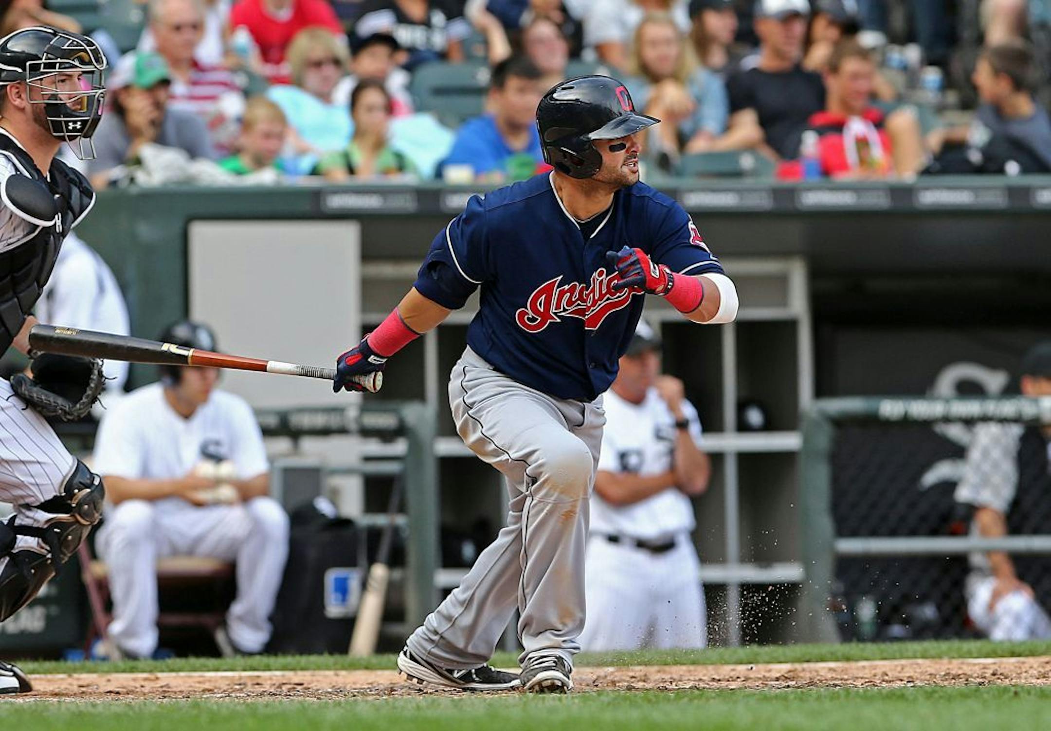 Cleveland Indians' Nick Swisher hit an RBI-single in the eighth inning driving in the fourth run as the Indians beat the Chicago White Sox 4-3.