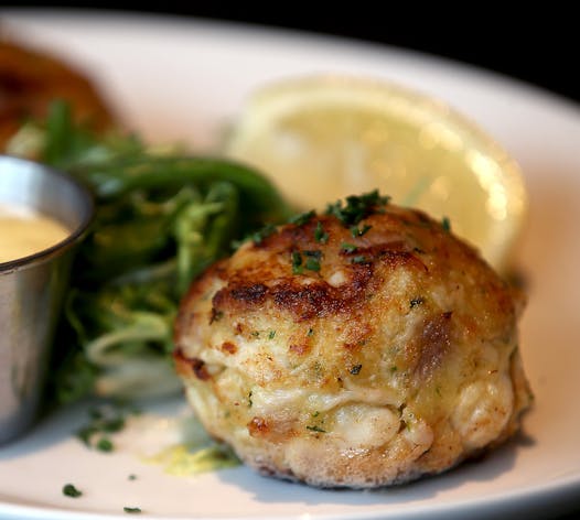 The crabcakes at Lou Nanne’s in Edina are top-notch.
