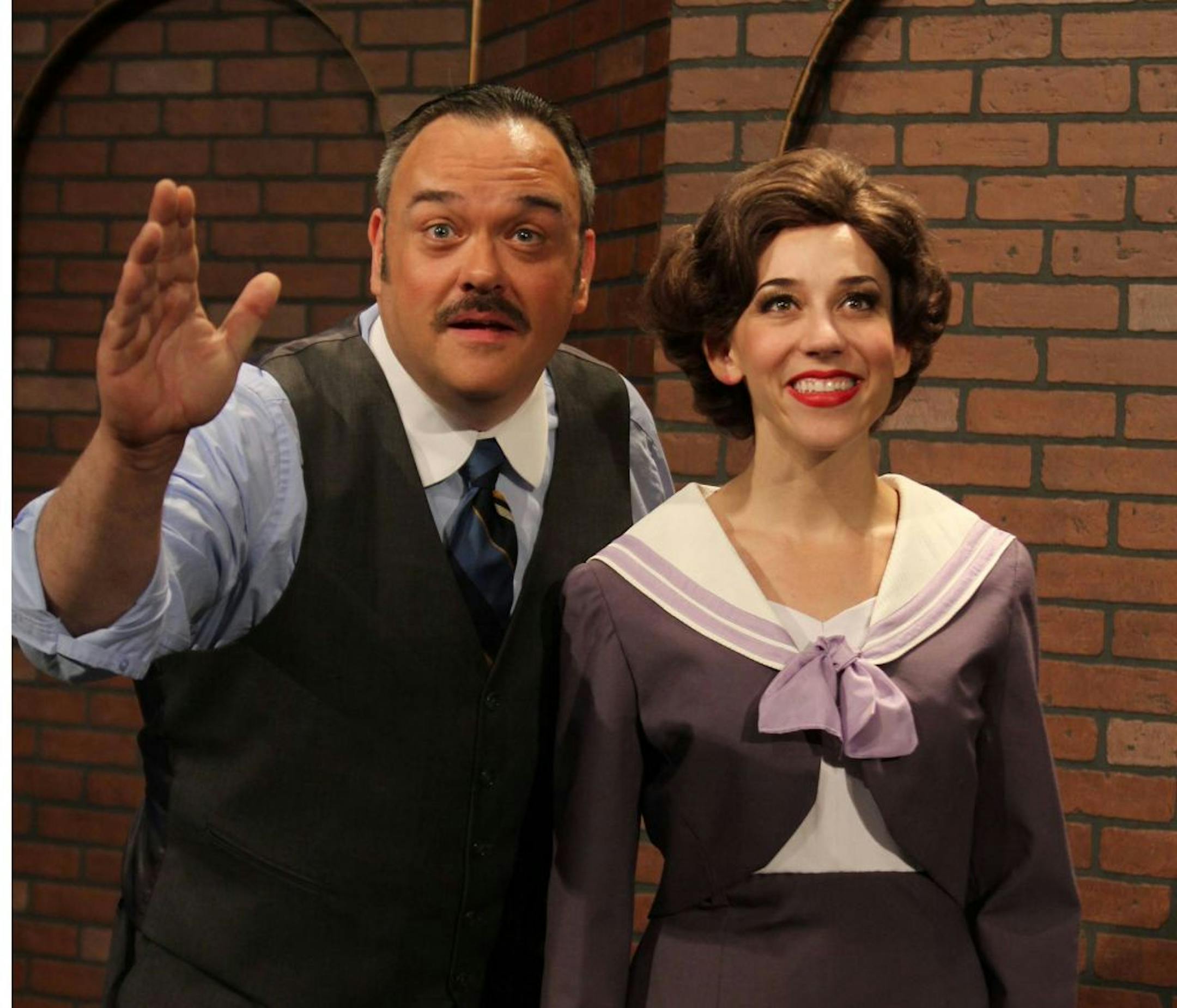 Michael Fischetti and Larissa Gritti in Bloomington Civic Theatre�s "42nd Street."
Photo by Vicki Madsen