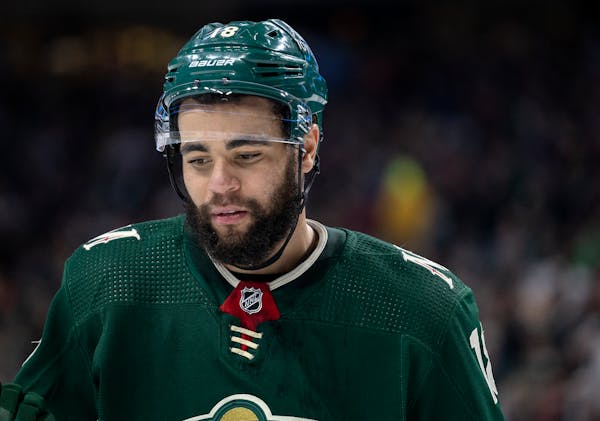 Jordan Greenway played less than three minutes Thursday against Vancouver in his season debut before leaving the game with a upper-body injury.