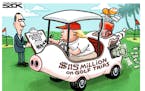 Sack cartoon: Trump's Puerto Rico aid