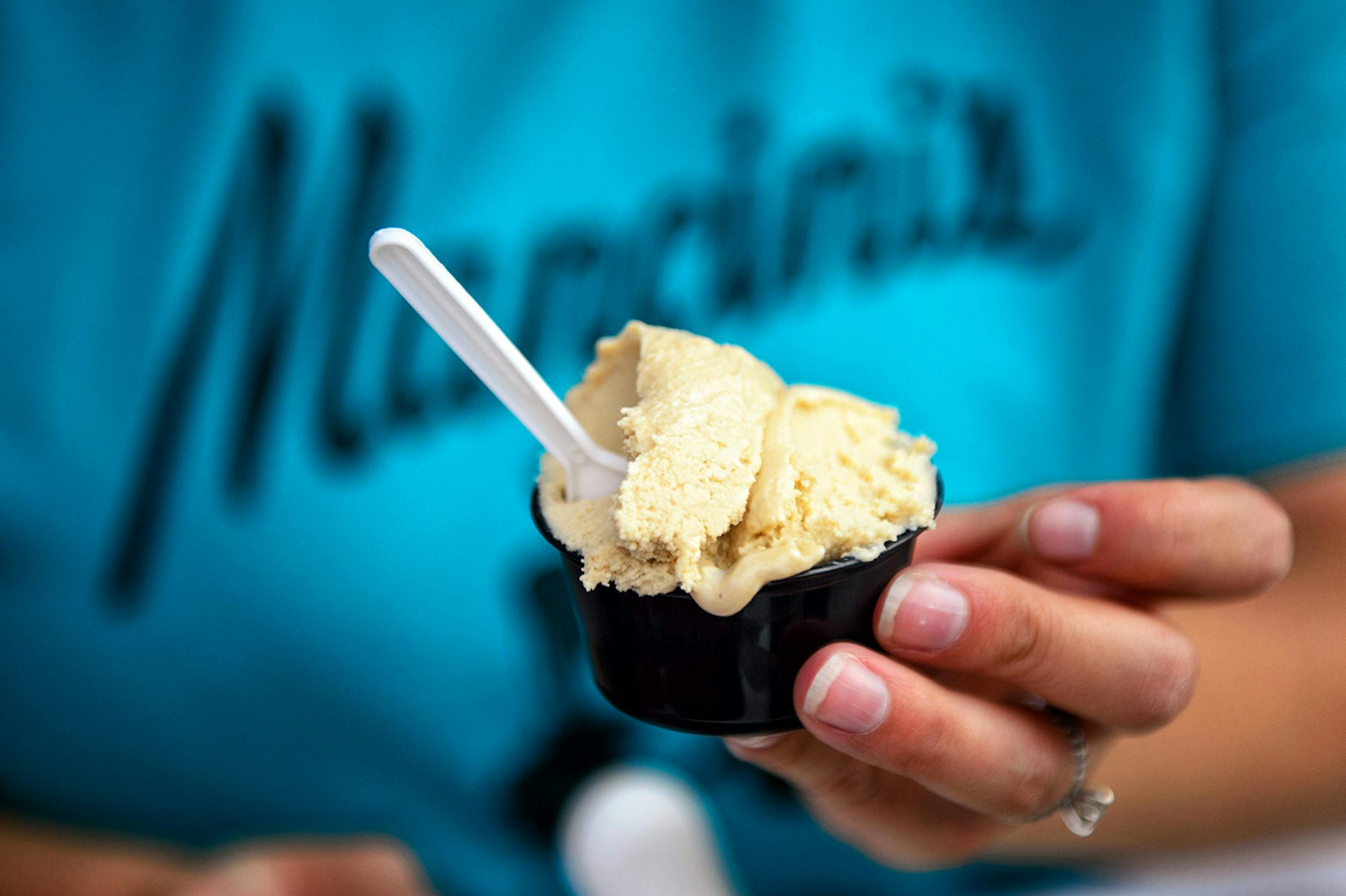 Mancini's Beer Gelato is so much better than you think. It is made with Summit Oatmeal Stout. The opening of the 2014 Minnesota State Fair is less than a week away and the place is hopping. ] Thursday, August 14, 2014. GLEN STUBBE * gstubbe@startribune.com