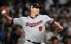 Minnesota Twins relief pitcher Matt Belisle (9) delivered a pitch in the eighth inning. ] ANTHONY SOUFFLE &#xef; anthony.souffle@startribune.com Game 