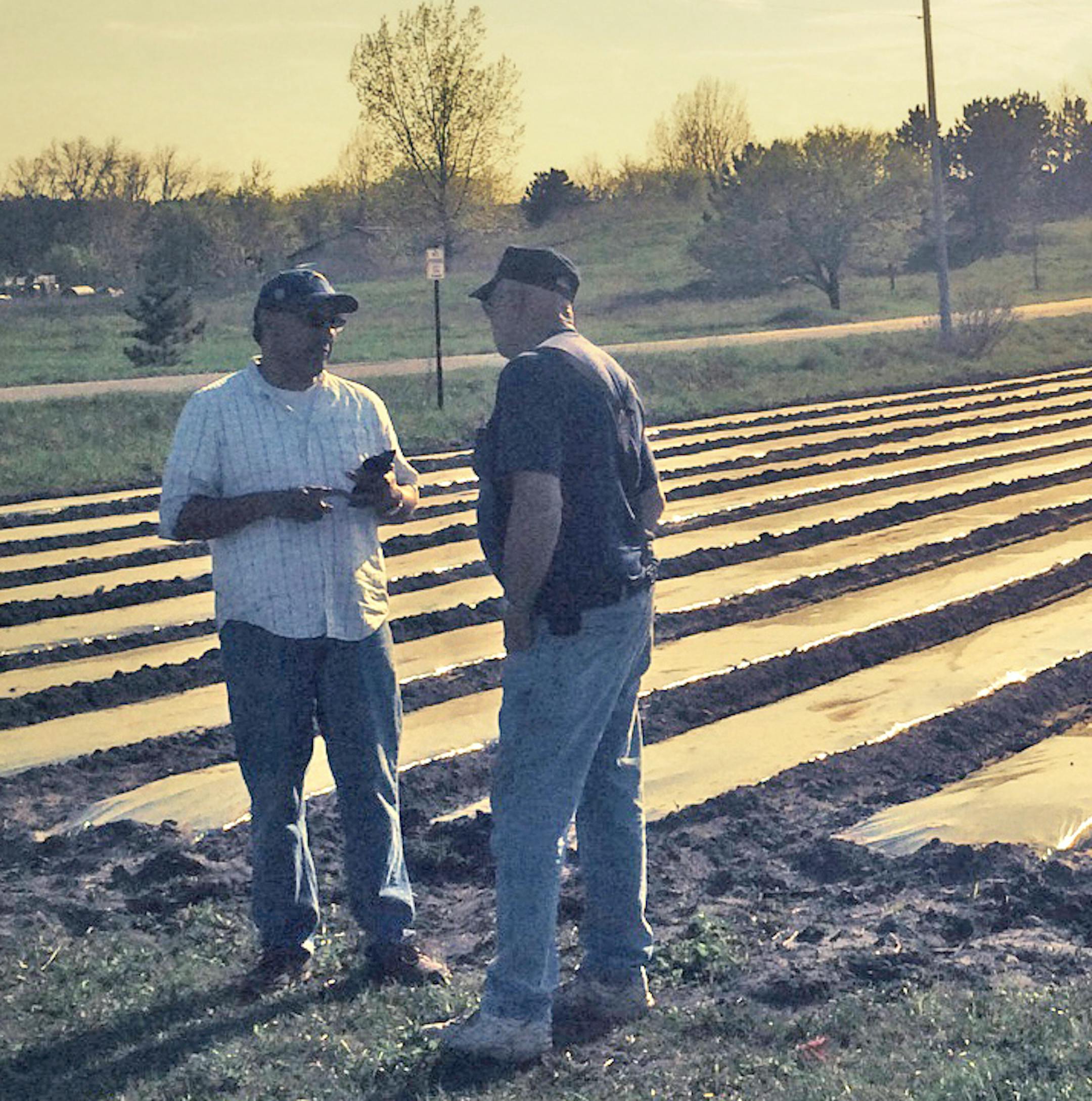Jaime Villalaz of the Latino Economic Development Center talked with Lyle Danielson, economic development director for the city of Long Prairie, Minn.