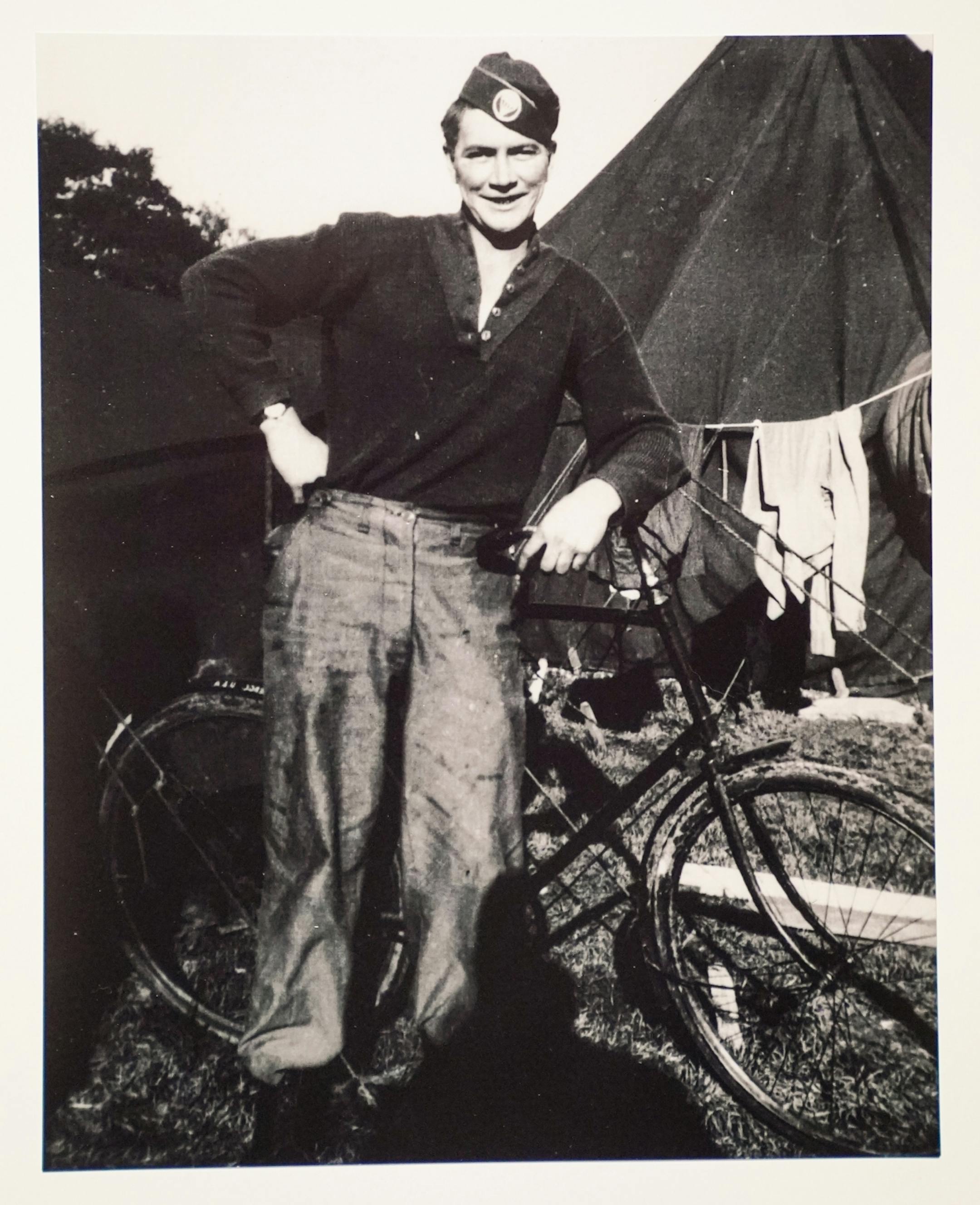 "That's the bicycle that got me in all that trouble'" said Wilton Rasmusson as he passed by the photo after the ceremony. He collided with another bicycle rider the day before D-Day, which left him in a coma for ten days. After his recovery, he was assigned to fight the Nazis in Norway. Norwegian Ambassador Kåre R. Aas presented two medals to 100-year-old Wilton Rasmusson, who served under the Office of Strategic Services' Norwegian Operational Unit, NORSO II, during World War II.