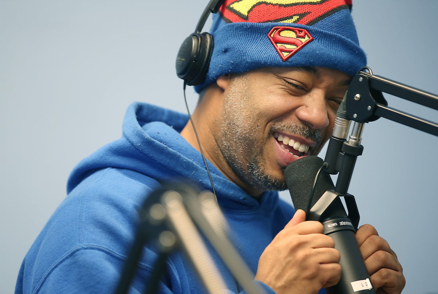 Shay "Glorius" Martin, aka "DJ Huh What," during the morning show at WEQY 104.7 FM, the East Side's new neighborhood radio station, Monday, February 8, 2016 in St. Paul, MN. ] (ELIZABETH FLORES/STAR TRIBUNE) ELIZABETH FLORES &#x2022; eflores@startribune.com