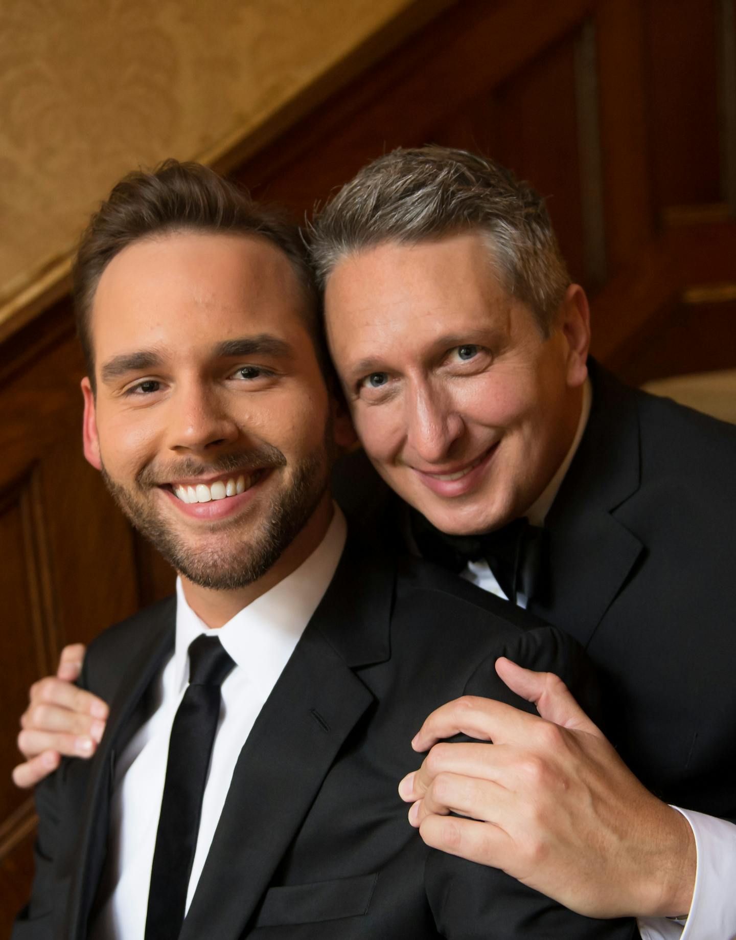 PHOTO BY Sean Hoyt, Affinity Photography. Left to right, David Marquardt and Chad Biesman at their wedding.