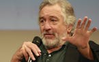 FILE - In this Aug. 13, 2016 file photo, Actor Robert De Niro addresses journalist in Sarajevo, Bosnia. The multiple Oscar-winner wrote a letter of su