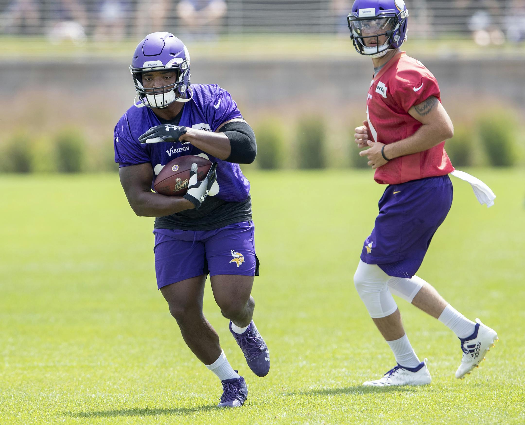 Fullback C.J. Ham should be on the field more this season in the Vikings' more power-oriented offense.