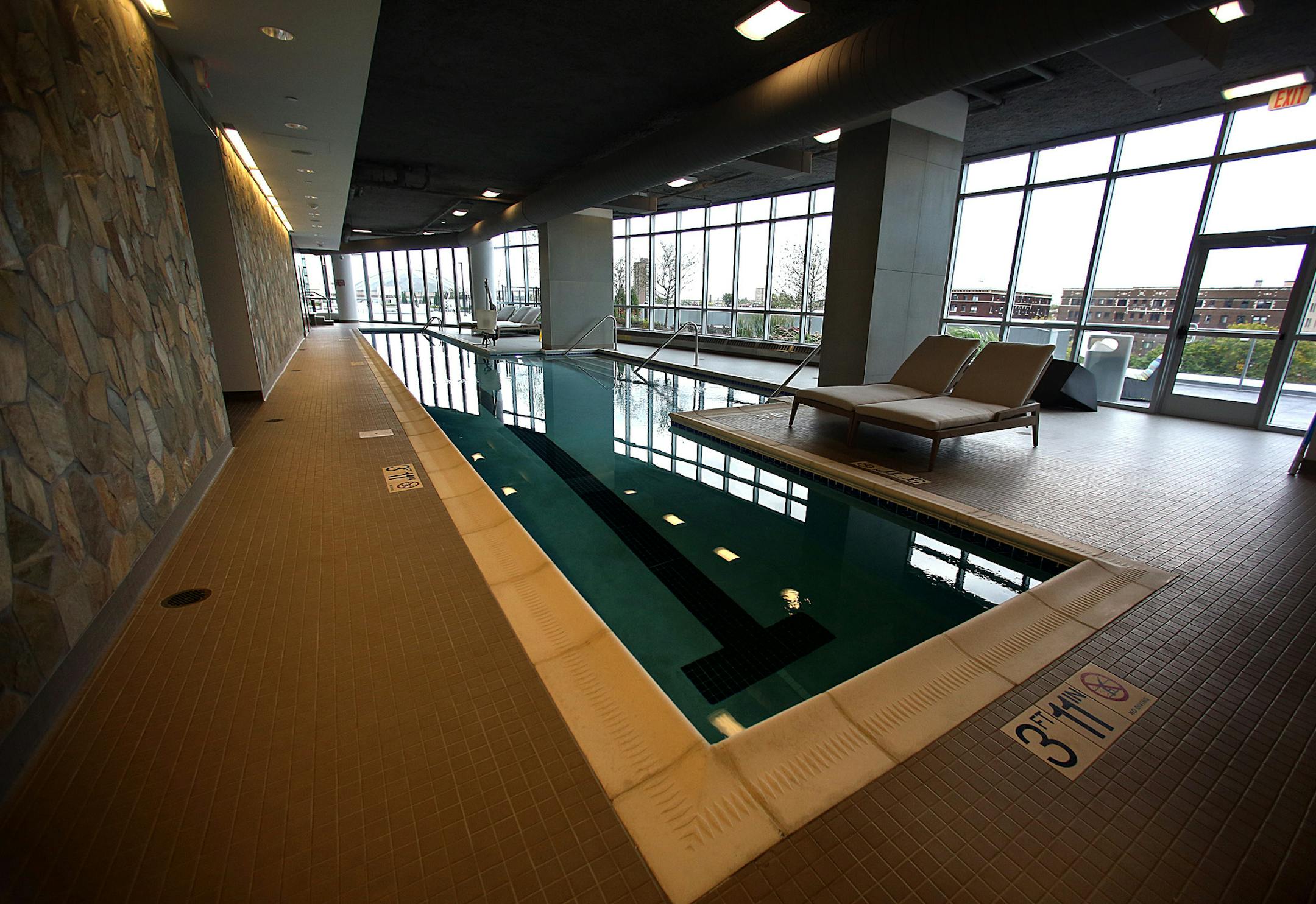 The LPM Apartment complex has an indoor pool. ] JIM GEHRZ &#x201a;&#xc4;&#xa2; jgehrz@startribune.com / Bloomington, MN / Oct. 3, 2014 / 3:00 PM / BACKGROUND INFORMATION: Located near Loring Park, the LPM Apartments is the first new high-rise apartment building built in Minneapolis in many years.